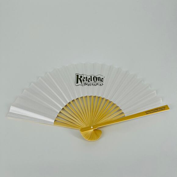 Ketel One Botanical White Foldable Portable Personal Handheld Paper Fan - NWOT - Picture 3 of 14